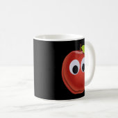 Funny Red Apple mit Googly Eyes Kaffeetasse (VorderseiteRechts)