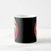 Funny Red Apple mit Googly Eyes Kaffeetasse (Mittel)