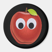 Funny Red Apple mit Googly Eyes Magnet (Vorne)