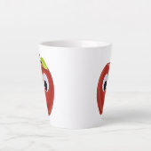 Funny Red Apple mit Googly Eyes Milchtasse (Vorderseite)