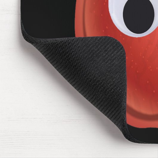 Funny Red Apple mit Googly Eyes Mousepad (Ecke)
