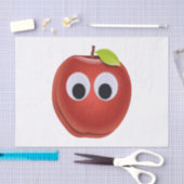 Funny Red Apple mit Googly Eyes Seidenpapier (Handwerk)