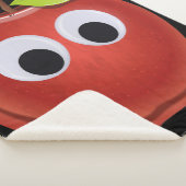 Funny Red Apple mit Googly Eyes Sherpadecke (3/4)