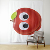 Funny Red Apple mit Googly Eyes Wandteppich (Beispiel)