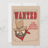 Funny Red Beige Gewollt Poster Birthday Einladung (Vorderseite)