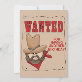 Funny Red Beige Gewollt Poster Birthday Einladung