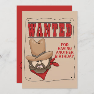 Funny Red Beige Gewollt Poster Birthday Einladung