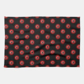 Funny Red Black Evil Devil Eye Magic Art Geschirrtuch (Horizontal)
