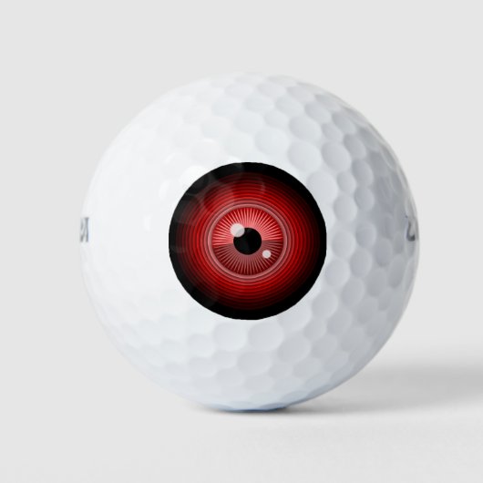 Funny Red Black Evil Devil Eye Magic Art Golfball (Vorderseite)