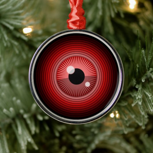 Funny Red Black Evil Devil Eye Magic Art Ornament Aus Metall (Baum)