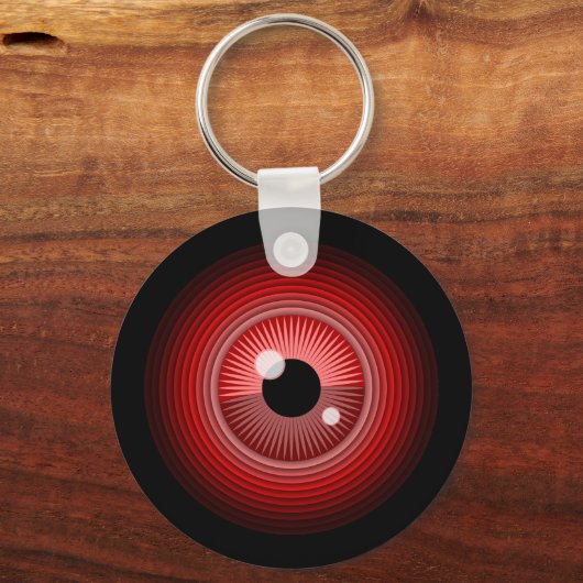 Funny Red Black Evil Devil Eye Magic Art Schlüsselanhänger (Vorderseite)