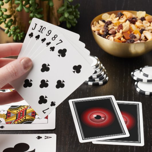 Funny Red Black Evil Devil Eye Magic Art Spielkarten (In Situ)