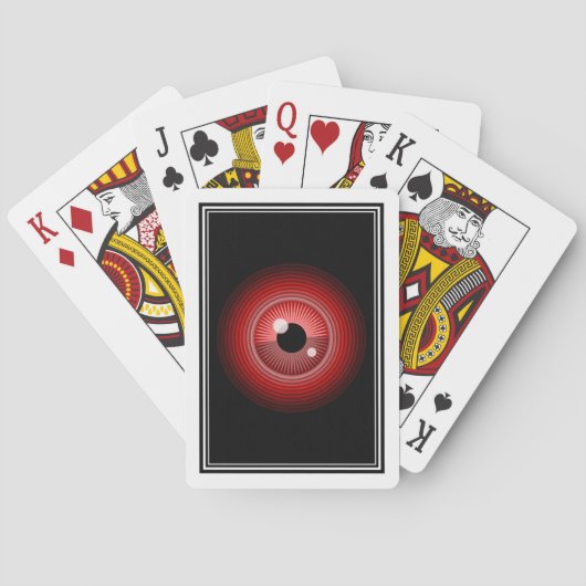 Funny Red Black Evil Devil Eye Magic Art Spielkarten (Rückseite)