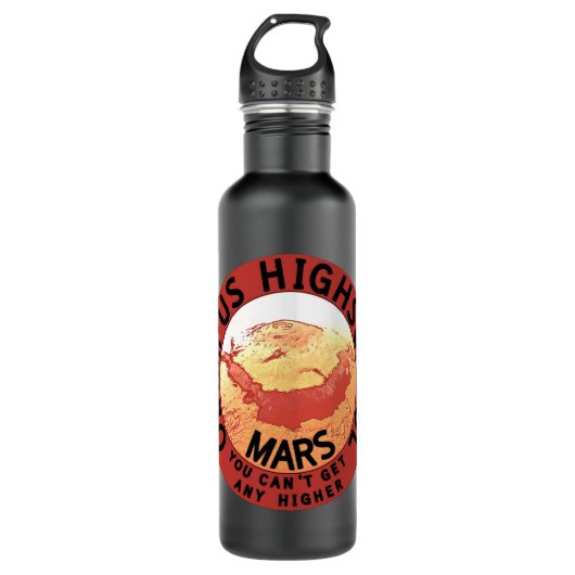 Funny Red Black Orange White Olympus High School Edelstahlflasche (Vorderseite)