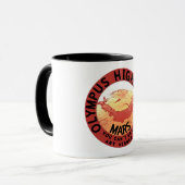 Funny Red Black Orange White Olympus High School Tasse (Vorderseite Links)