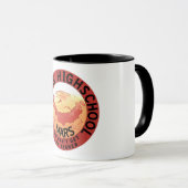 Funny Red Black Orange White Olympus High School Tasse (VorderseiteRechts)