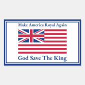 Funny Red Blue Make America Royal wieder Art Rechteckiger Aufkleber (Vorderseite)