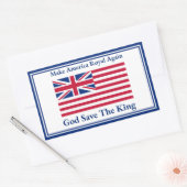 Funny Red Blue Make America Royal wieder Art Rechteckiger Aufkleber (Umschlag)