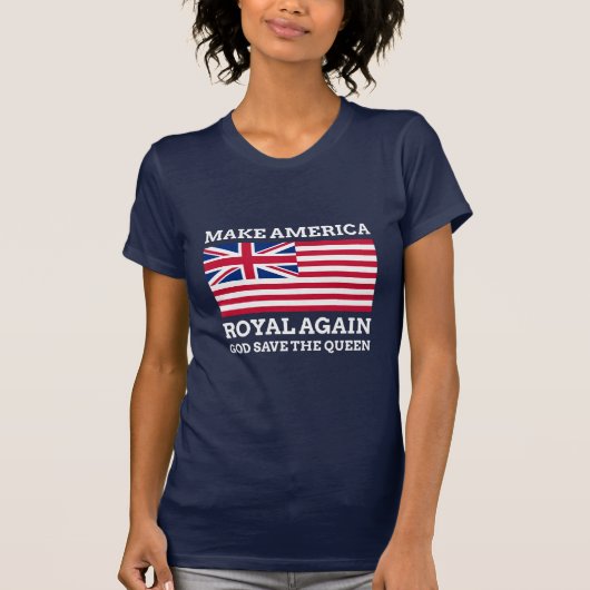 Funny Red Blue Make America Royal wieder Art T-Shirt (Vorderseite)