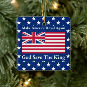 Funny Red Blue Make America Royal wieder Flagge Keramikornament