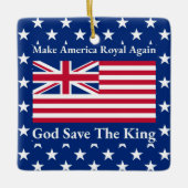Funny Red Blue Make America Royal wieder Flagge Keramikornament (Vorderseite)