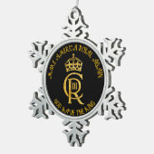 Funny Red Blue Make America Royal wieder Flagge Schneeflocken Zinn-Ornament (Rechts)