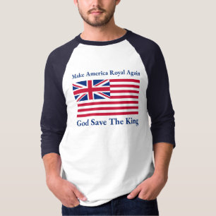 Funny Red Blue Make America Royal wieder Flagge T-Shirt