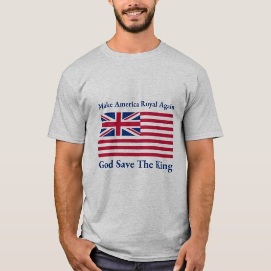 Funny Red Blue Make America Royal wieder Flagge T-Shirt (Vorderseite)