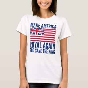 Funny Red Blue Make America Royal wieder Flagge T-Shirt
