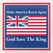 Funny Red Blue Make America Royal wieder Vector Ar Glasuntersetzer (Vorderseite)