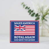 Funny Red Blue Make America Royal wieder Vector Ar Postkarte (Stehend Vorderseite)