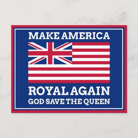 Funny Red Blue Make America Royal wieder Vector Ar Postkarte (Vorderseite)
