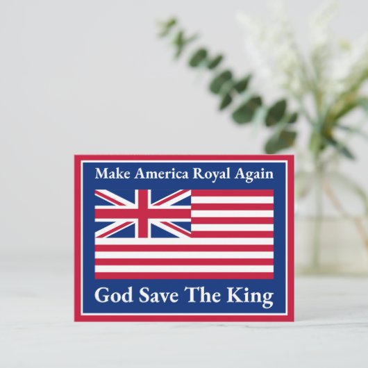 Funny Red Blue White machen America Royal wieder F Postkarte (Stehend Vorderseite)