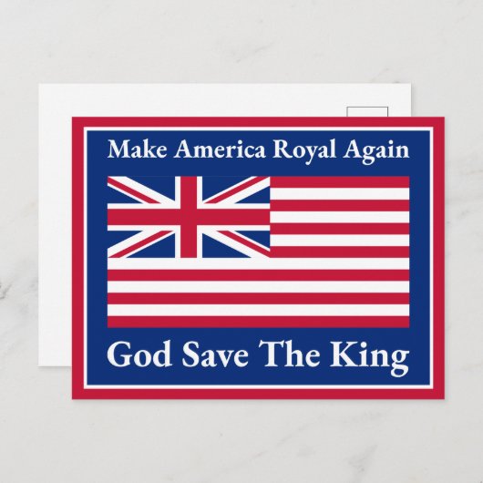 Funny Red Blue White machen America Royal wieder F Postkarte (Vorne/Hinten)