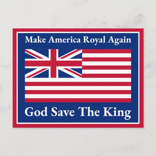Funny Red Blue White machen America Royal wieder F Postkarte (Vorderseite)