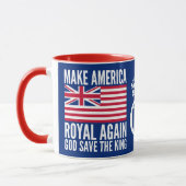 Funny Red Blue White Make America Royal Again Flag Tasse (Links)