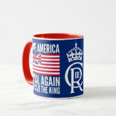 Funny Red Blue White Make America Royal Again Flag Tasse (Vorderseite Links)
