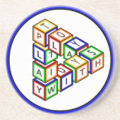 Funny Red Blue Yellow Green Kid Toy Blocks Getränkeuntersetzer (Vorne)