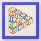 Funny Red Blue Yellow Green Kid Toy Blocks Steinuntersetzer (Vorderseite)