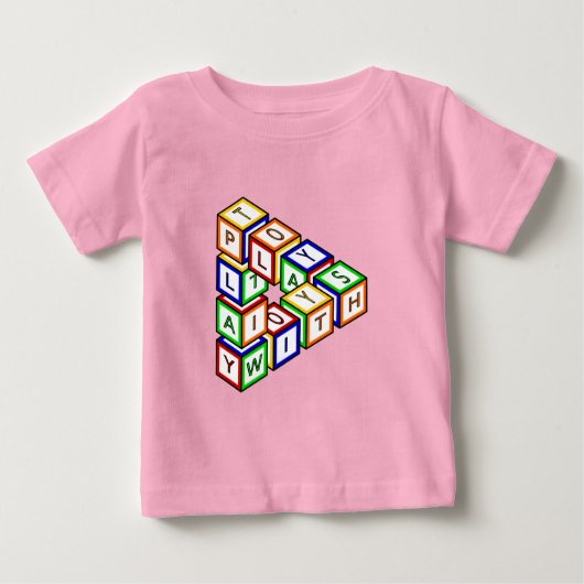 Funny Red Blue Yellow Green Toy Blocks Art Baby T-shirt (Vorderseite)