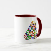 Funny Red Blue Yellow Green Toy Blocks Art Tasse (VorderseiteRechts)