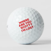 Funny Red Bold Letters Golfer Name Lost Golfball (Vorderseite)