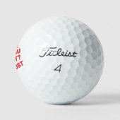 Funny Red Bold Letters Golfer Name Lost Golfball (Logo)