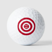 Funny Red Bulls Augen Ziel HIT ME Golfball (Vorderseite)