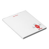 Funny Red Cartoon Notizblock (angewinkelt)