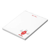 Funny Red Cartoon Notizblock (Rotiert)