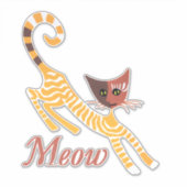 Funny Red Cat Aufkleber (Vorderseite)