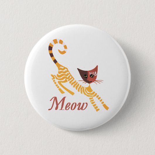 Funny Red Cat Button (Vorderseite)