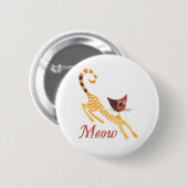 Funny Red Cat Button (Vorne & Hinten)