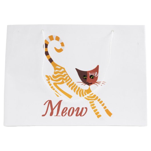 Funny Red Cat Große Geschenktüte (Vorderseite)